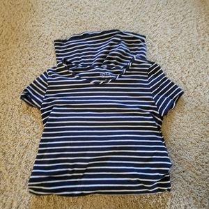 MATERNITY T Shirt Dress Navy And White Horizontal Stripes Size M